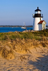 Brant Point lighthouse on Nantucket Island, Massachusetts.